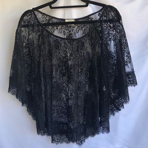 Anthropologie black lace top